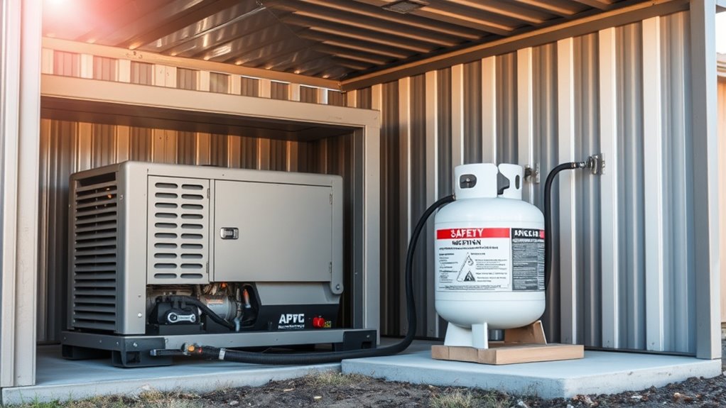 outdoor placement proper ventilation