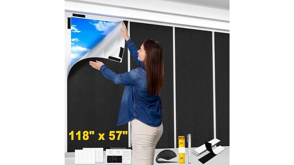 portable 118x57 blackout blinds