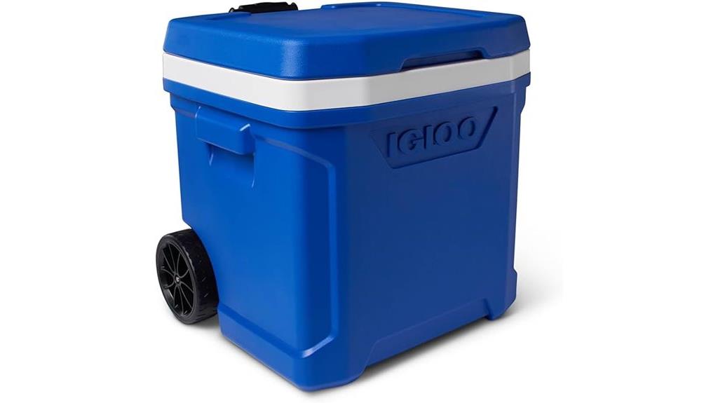 portable 28 quart wheeled cooler