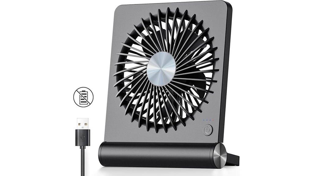 portable adjustable desk fan