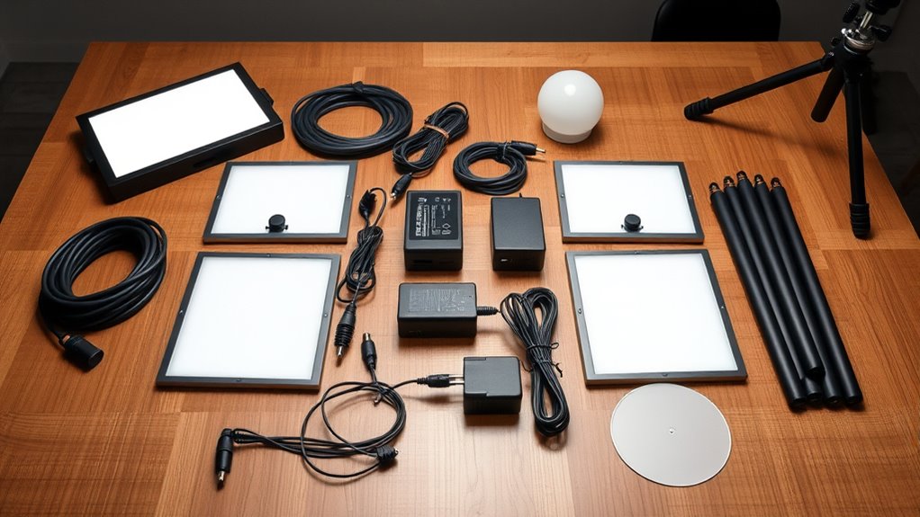 portable blackout lighting components