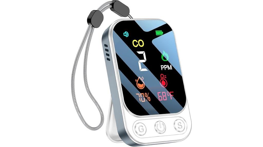 portable co detector with sensors