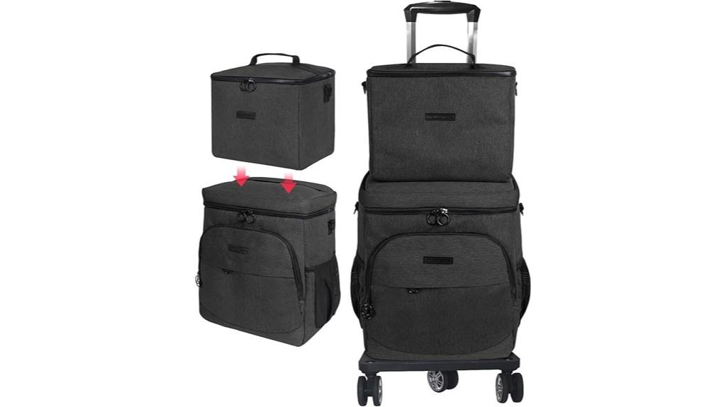 portable collapsible cooler with wheels