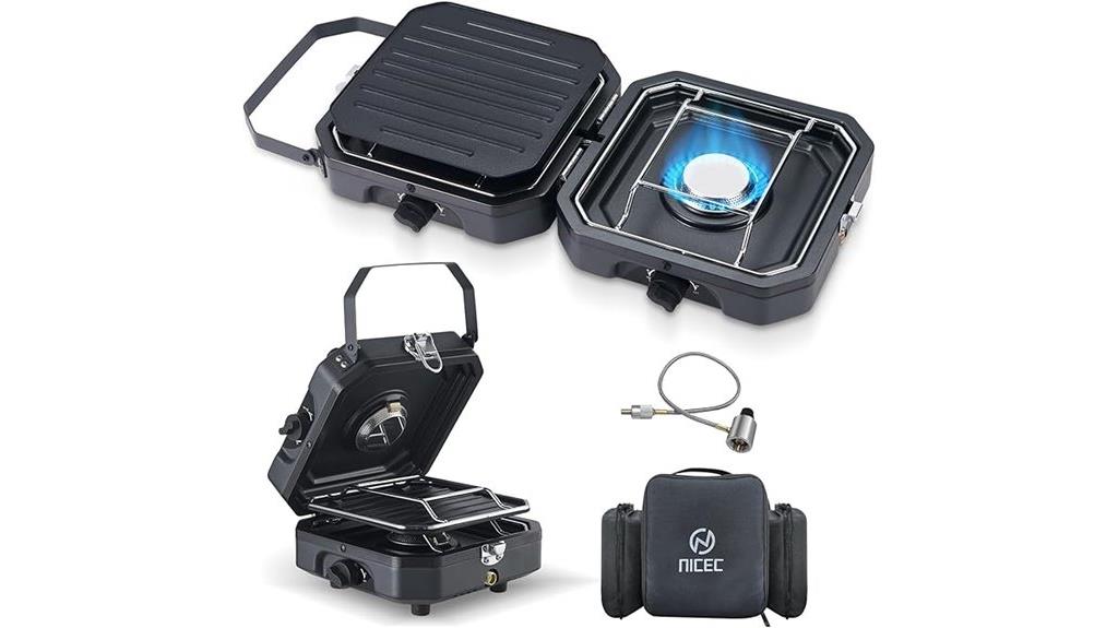 portable dual burner grill