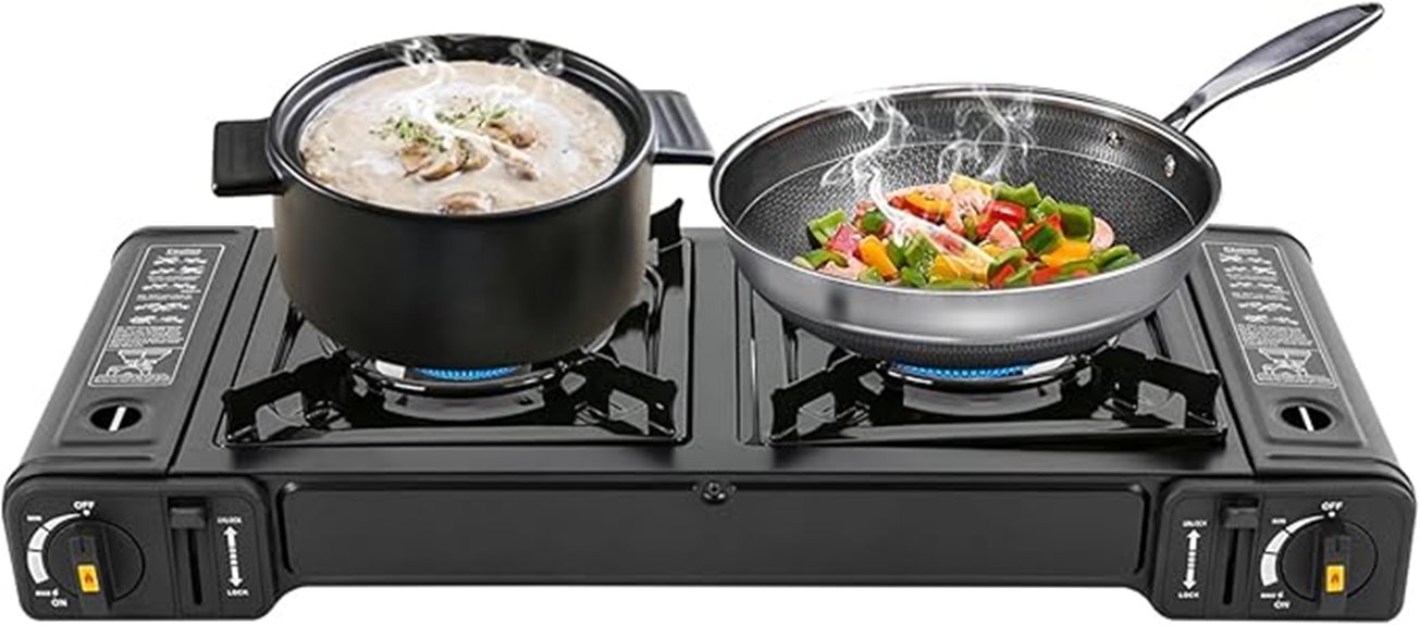 portable dual burner stove