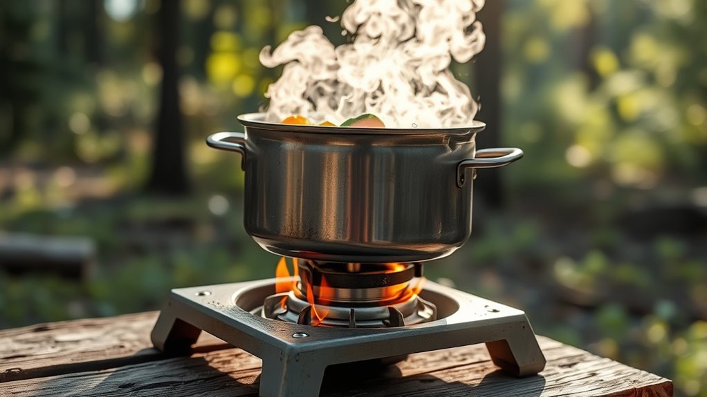 portable stove meal preparation