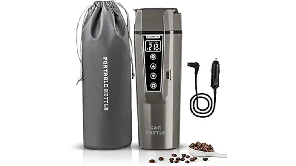 portable taupe electric kettle