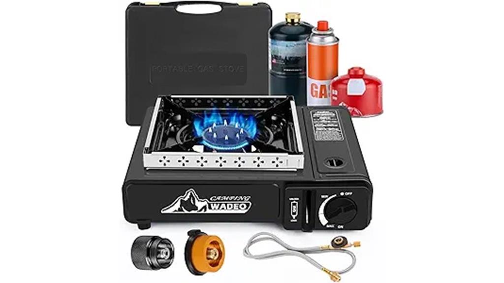 portable three burner camping stove