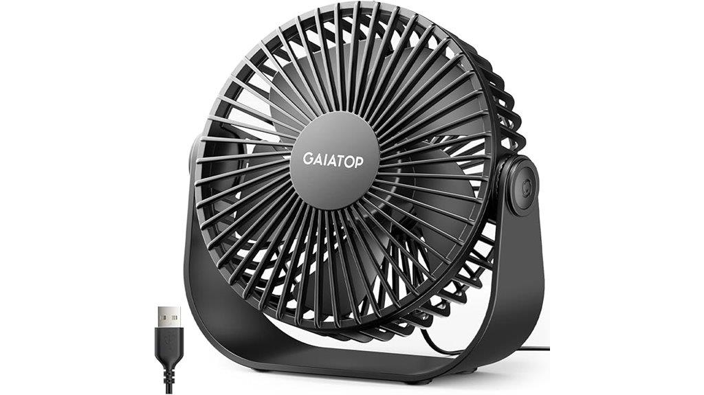 portable three speed usb fan