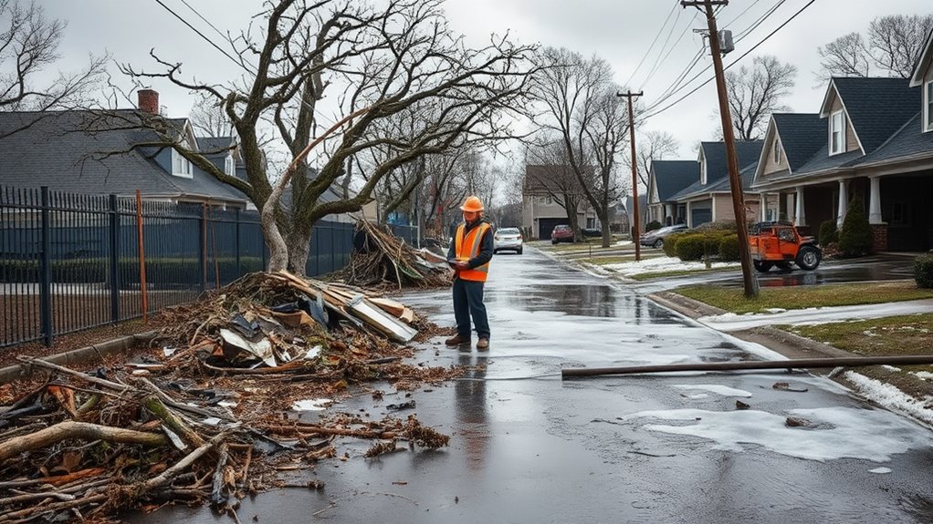post storm cleanup and damage assessment
