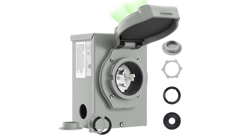 pre drilled 50a generator inlet