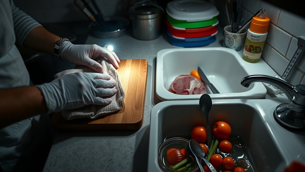 prevent cross contamination during cleanup