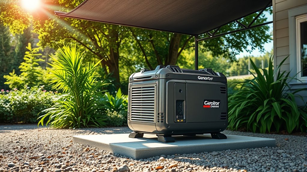 proper generator sheltering balance