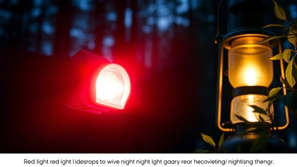 protect night vision with red light
