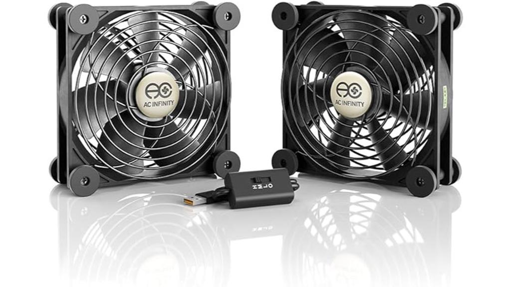 quiet dual 120mm usb fan