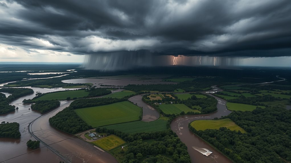 rain causes widespread flooding