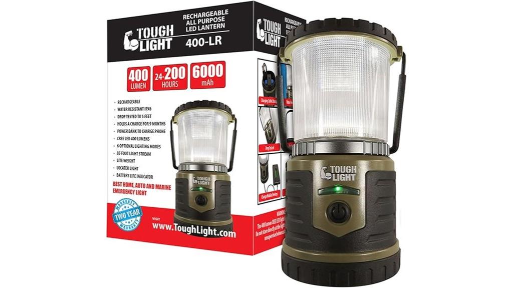 rechargeable camping lantern with power bank