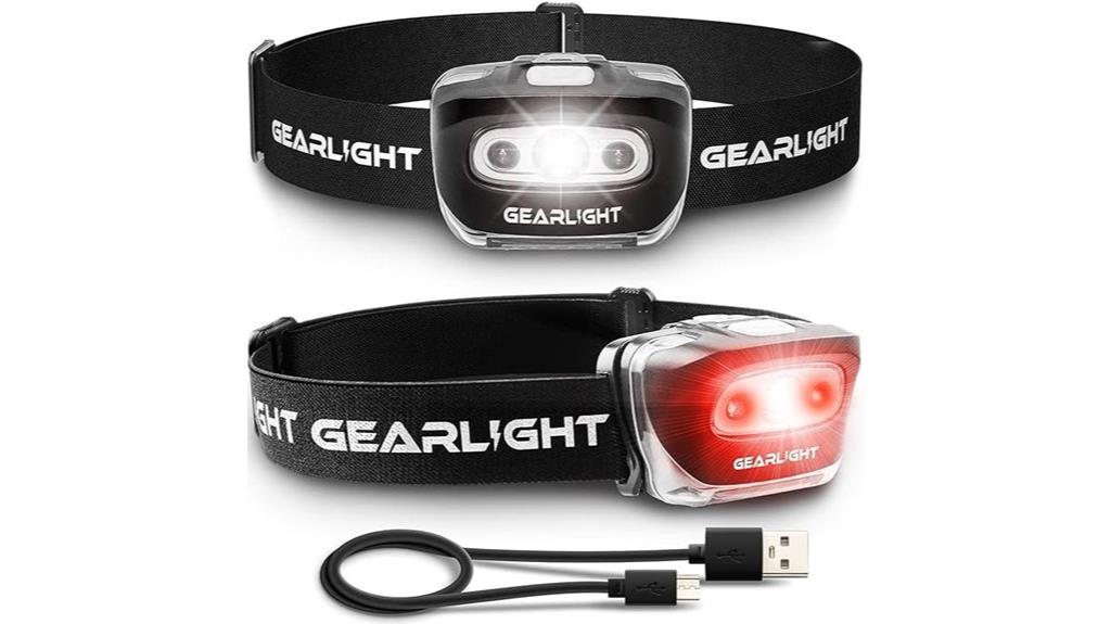 rechargeable headlamp flashlight pack