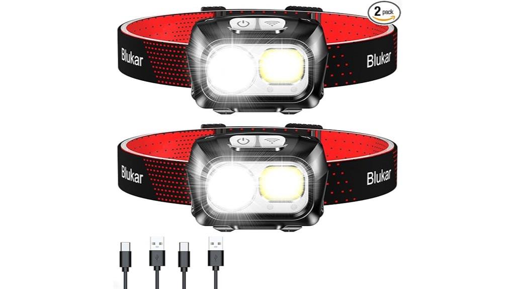 rechargeable led headlamps 8 modes