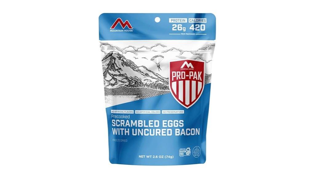 scrambled eggs with bacon