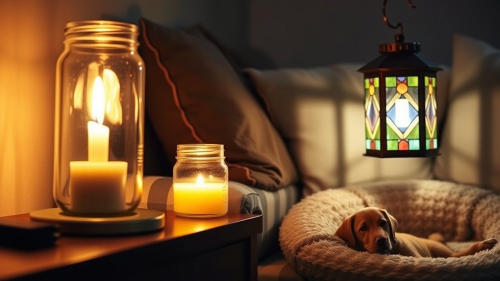 secure candles away safely