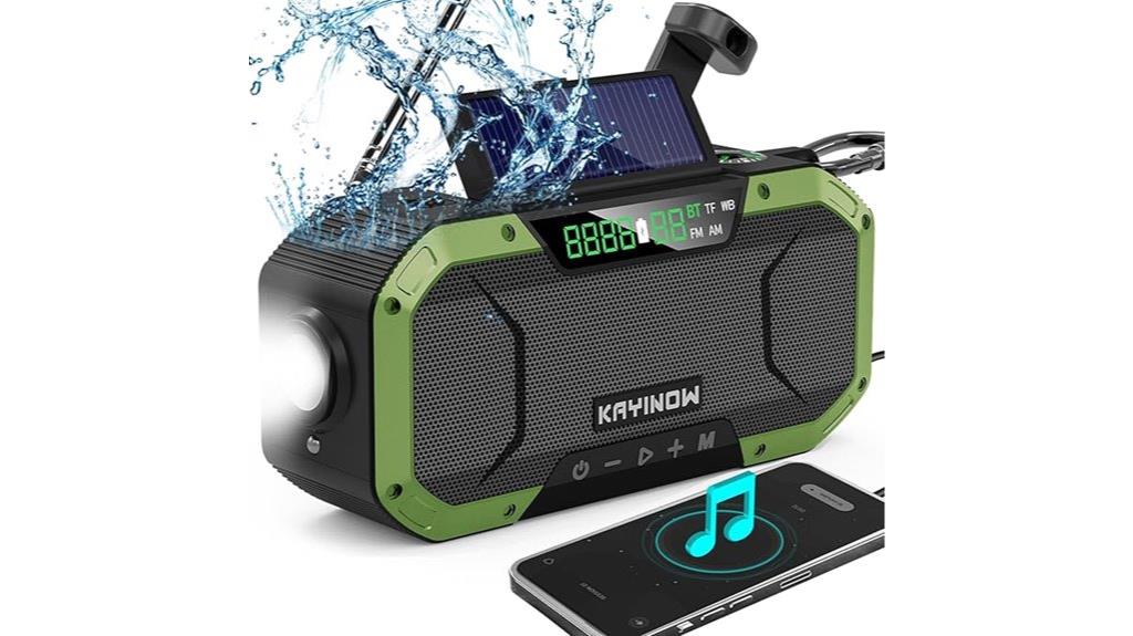solar powered hand crank radio
