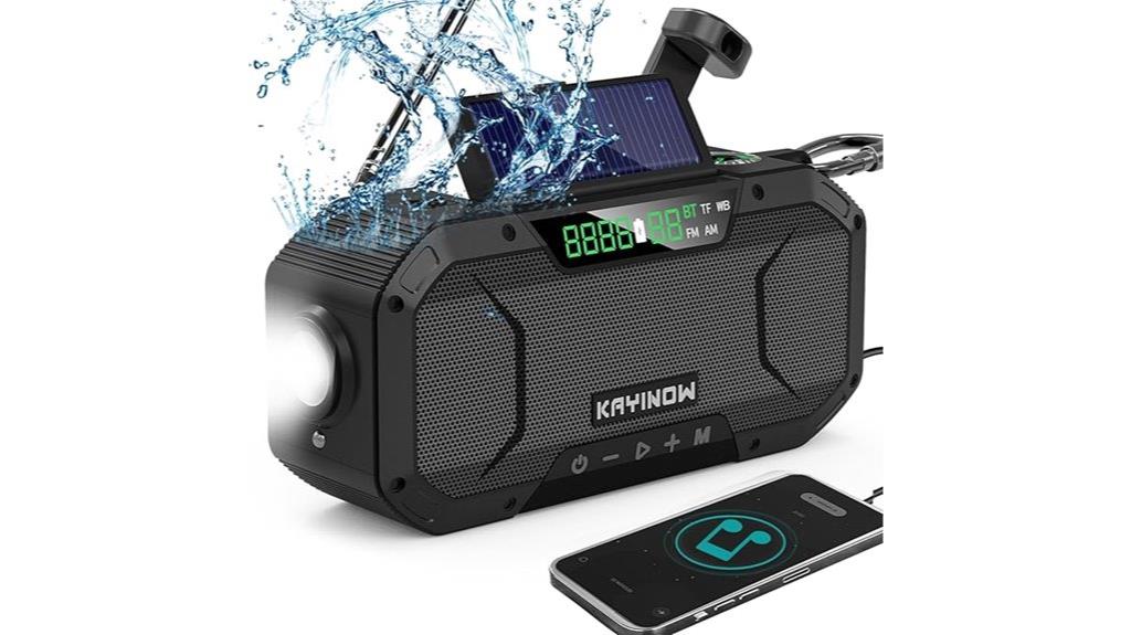 solar powered waterproof radio