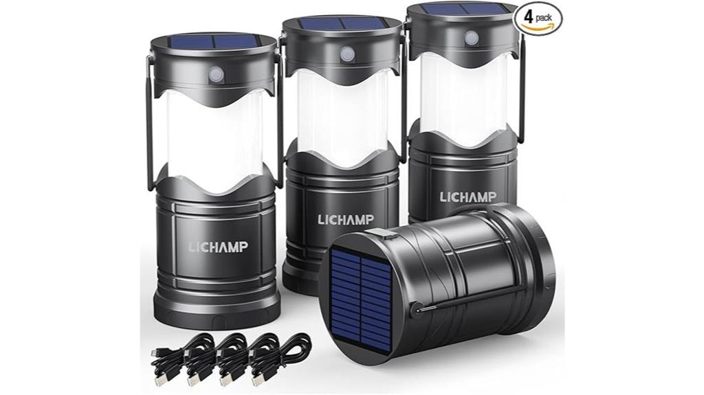solar rechargeable camping lanterns