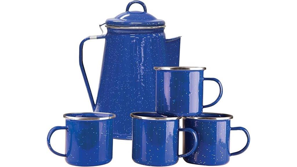 stainless enamel coffee pot