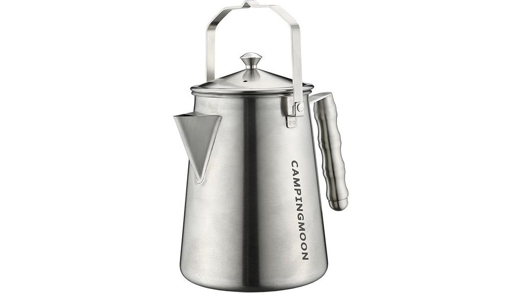 stainless steel camping coffee pot