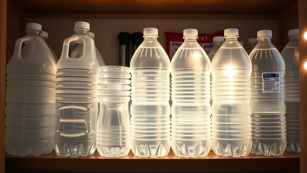 stock emergency water supplies