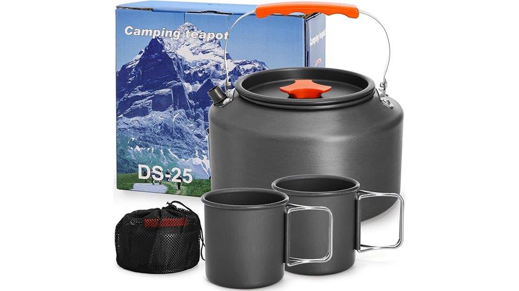 three piece camping kettle