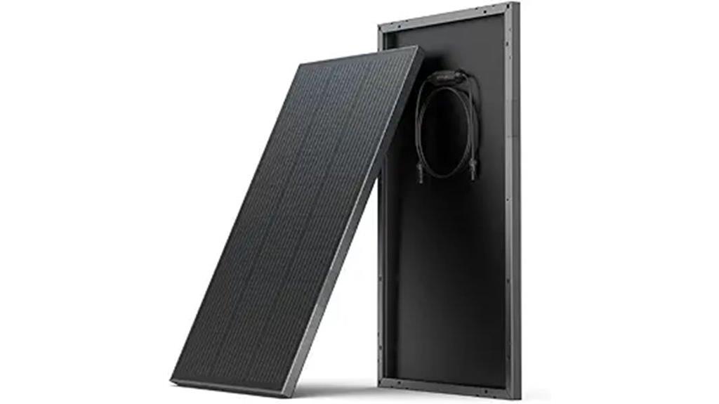 two 100w solar panels