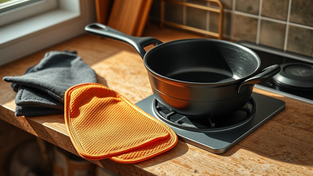 use stable heat resistant cookware