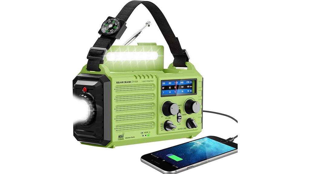 weather radio with solar backup