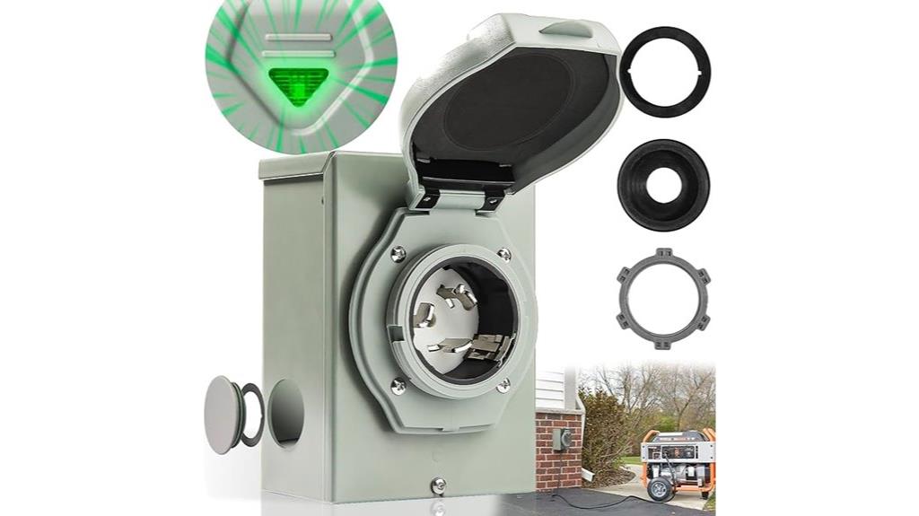 weatherproof 50 amp inlet