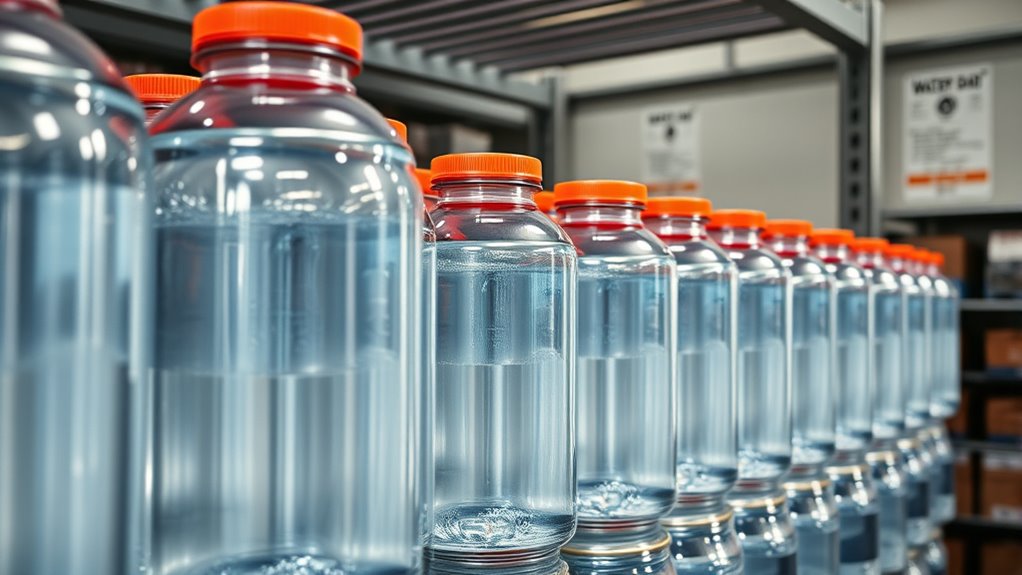 canned water emergency storage