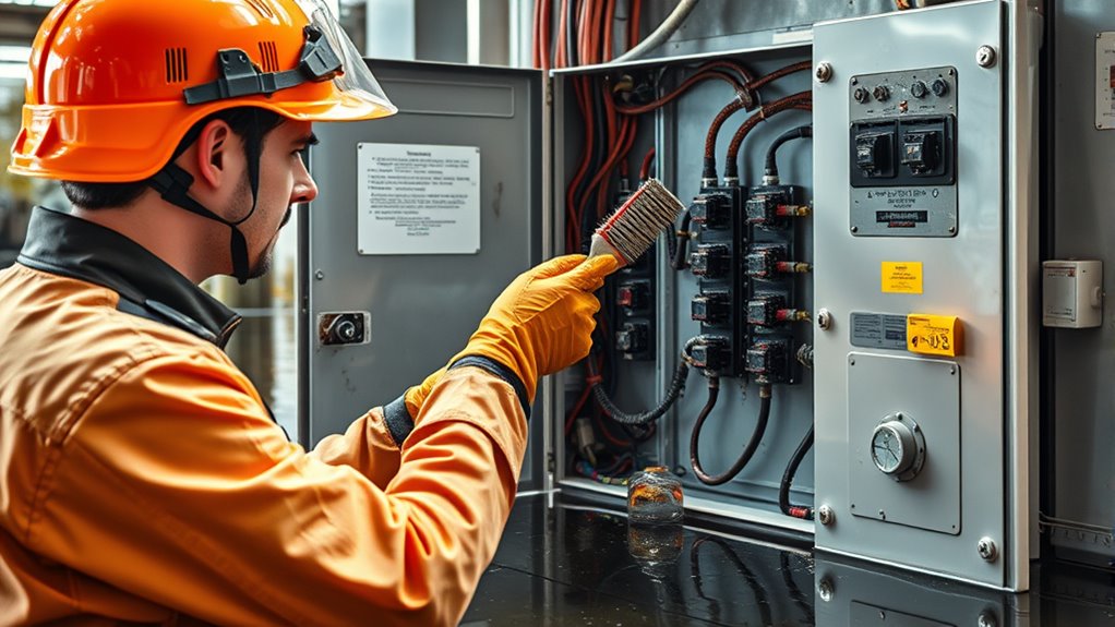 electrical panel cleaning safety