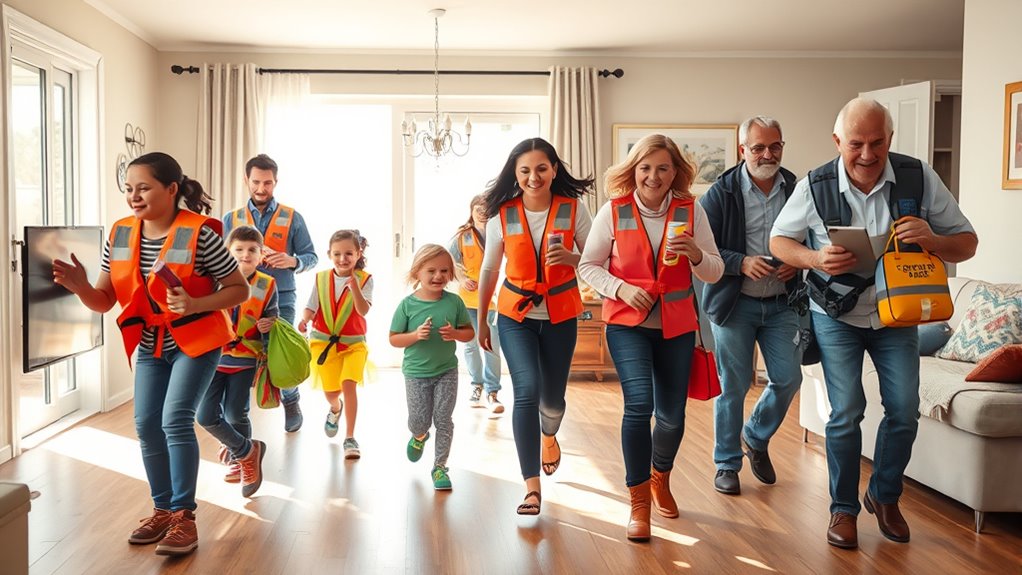 family emergency evacuation practice