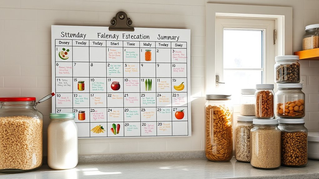 food storage schedule planner