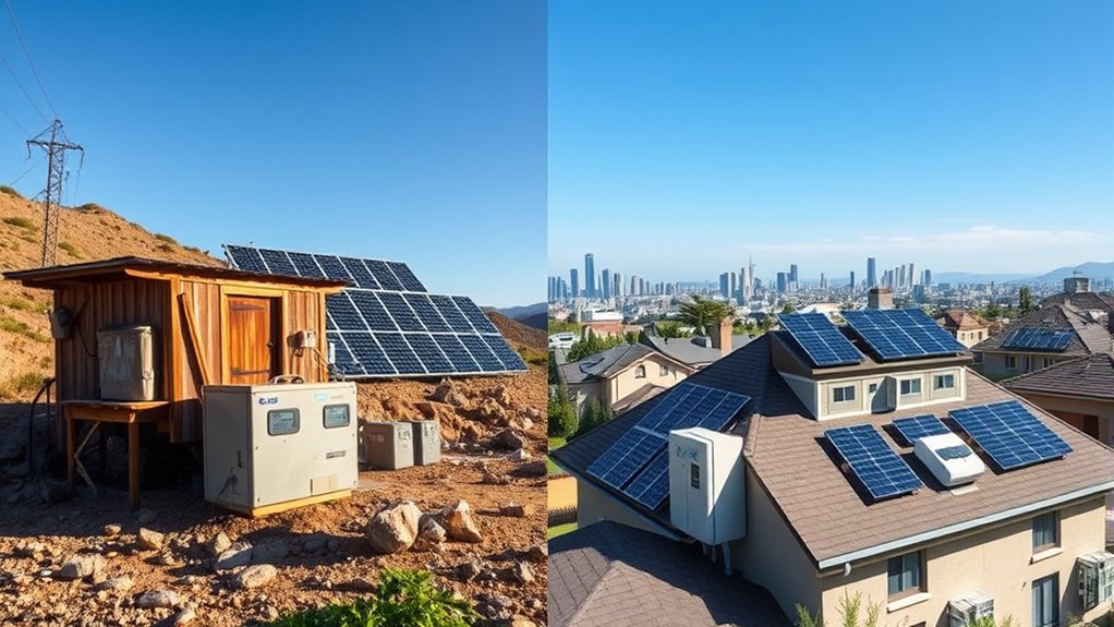 off grid versus grid tied systems