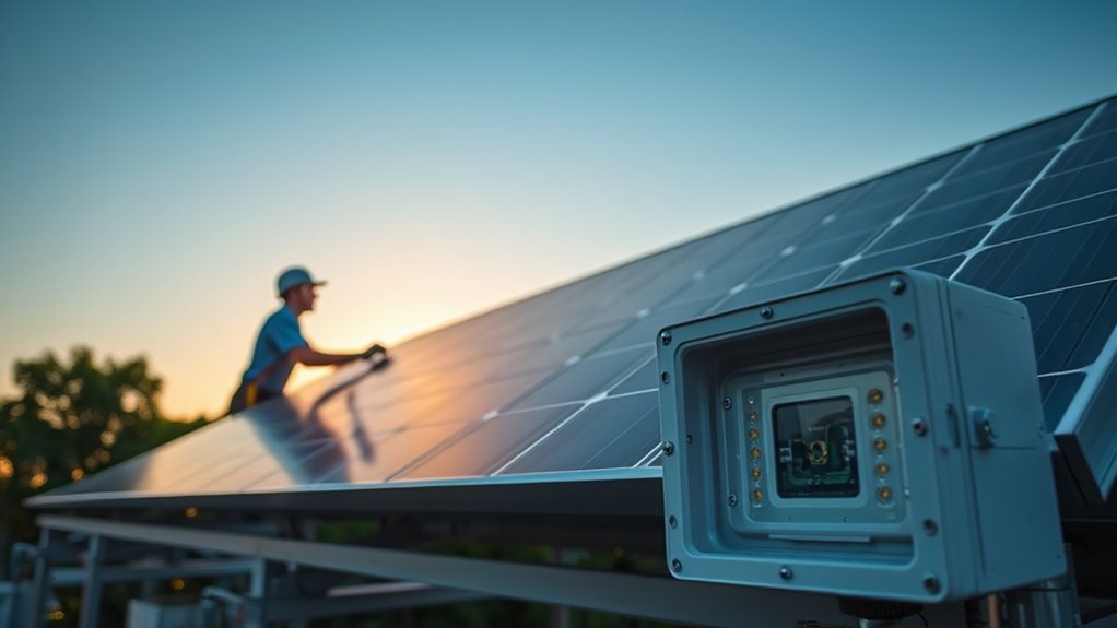 solar emergency lighting setup