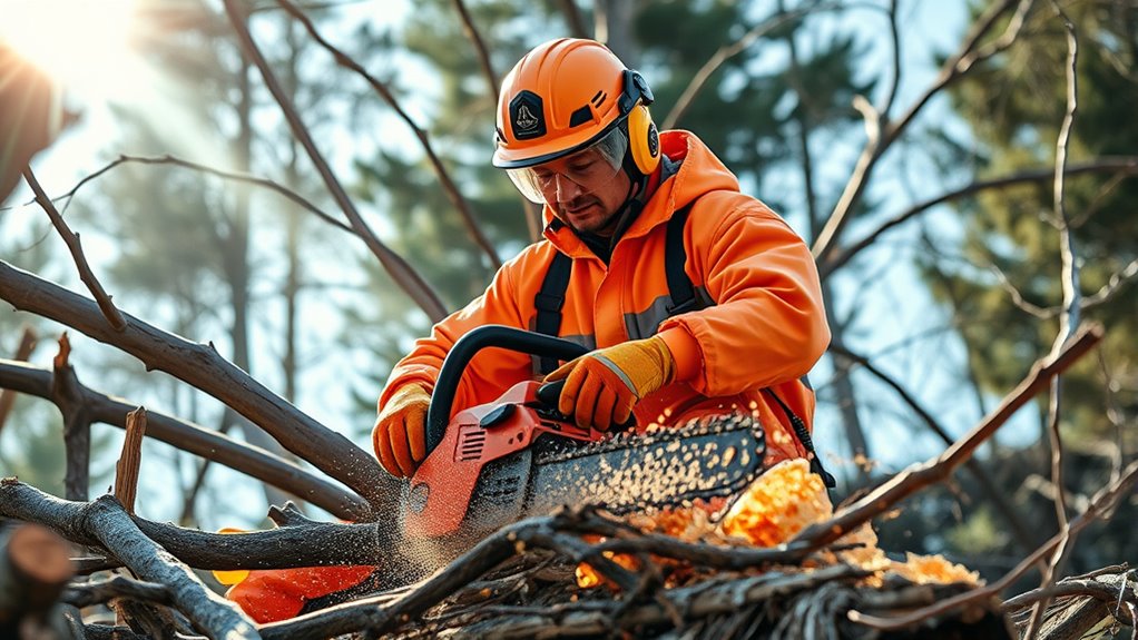 storm safety chain saw