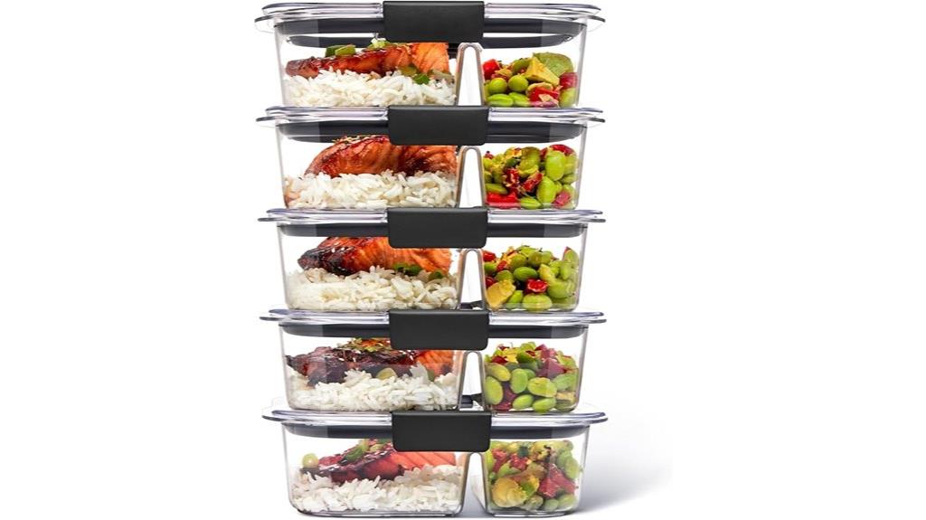 five pack clear containers