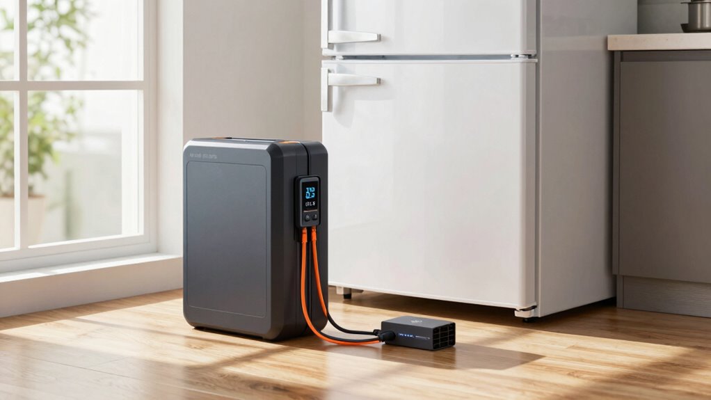 battery powered refrigerator setup