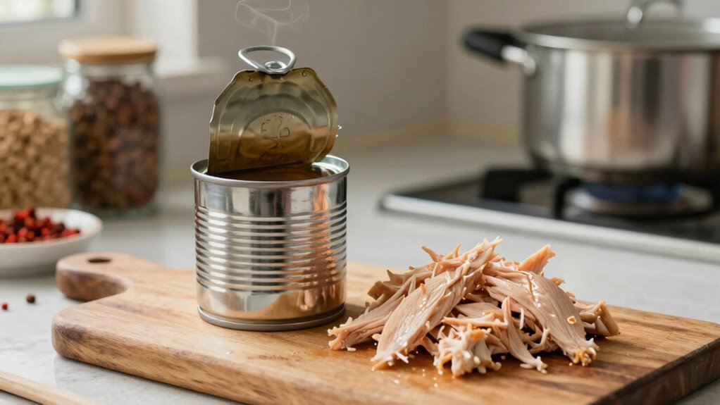 canned chicken simplifies emergency meals
