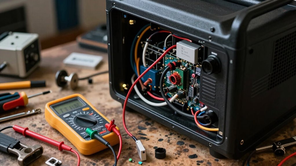 check batteries and signs