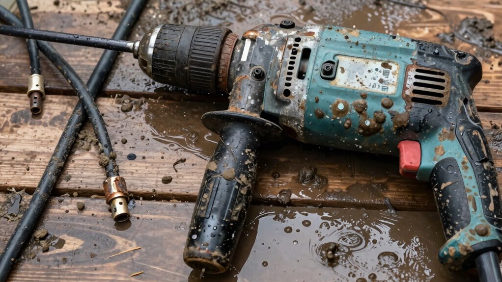 flooded tools require careful inspection