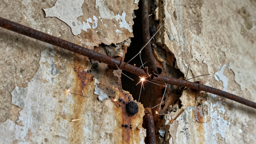 invisible electrical damage inside walls