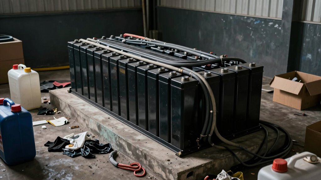 keep batteries away from combustibles